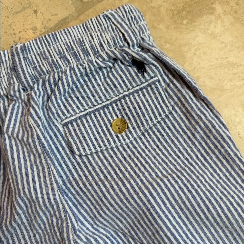 Ralph Lauren Blue & White Striped Seersucker Pants